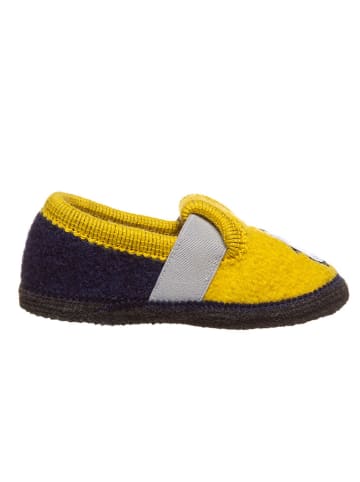 lamino Pantoffels geel/donkerblauw