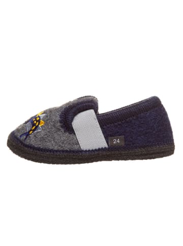 lamino Pantoffels grijs/donkerblauw