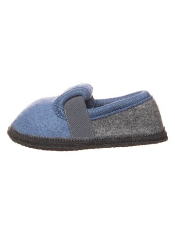 lamino Pantoffels "Bobby" blauw/grijs