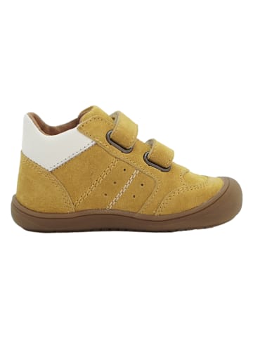 lamino Leren sneakers geel