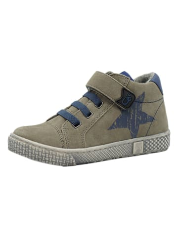 lamino Leren sneakers taupe