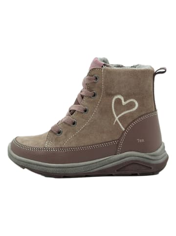 lamino Leder-Boots in Altrosa