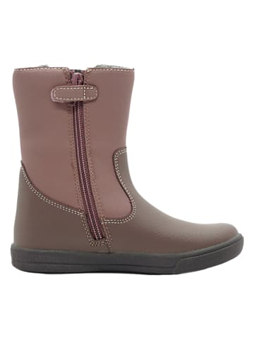 lamino Leder-Boots in Mauve