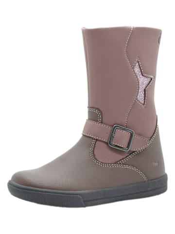 lamino Leder-Boots in Mauve