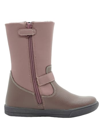 lamino Leder-Boots in Mauve