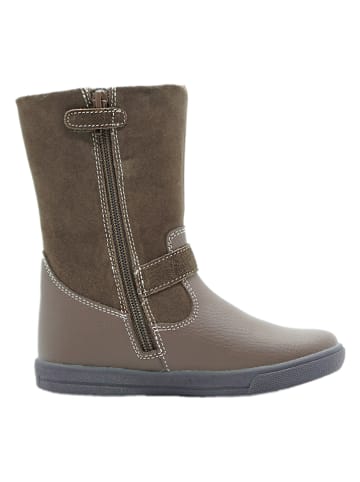 lamino Leder-Boots in Khaki