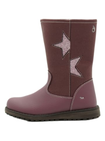 lamino Leder-Boots in Lila