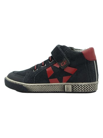 lamino Leren sneakers donkerblauw