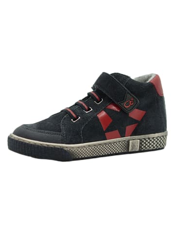 lamino Leren sneakers donkerblauw