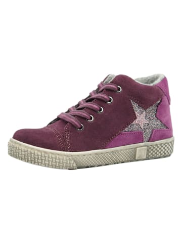 lamino Skórzane sneakersy w kolorze fioletowym