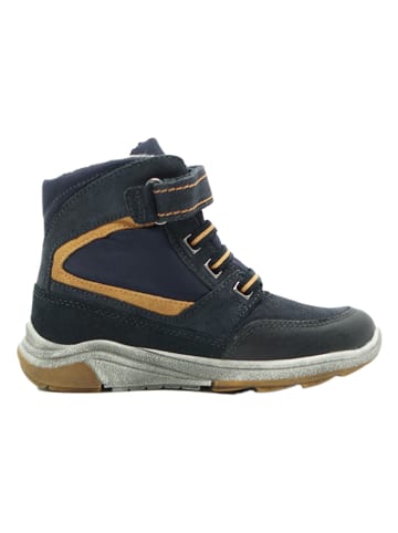 lamino Leder-Winterboots in Dunkelblau