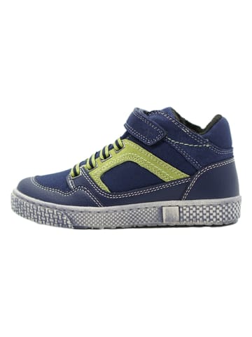 lamino Leren sneakers donkerblauw