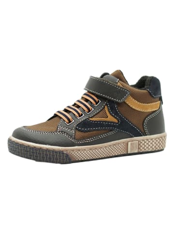 lamino Skórzane sneakersy w kolorze żółto-czarnym