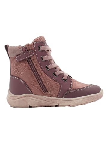 lamino Leren sneakers lichtroze