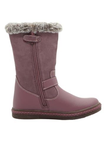 lamino Leder-Boots in Lila