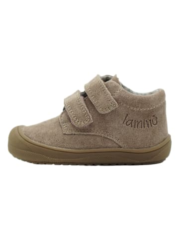 lamino Leren sneakers lichtbruin/grijs