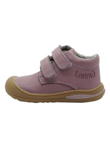 lamino Leren sneakers lichtroze