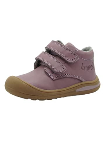 lamino Leren sneakers lichtroze