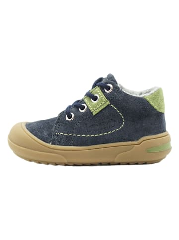 lamino Leren sneakers donkerblauw