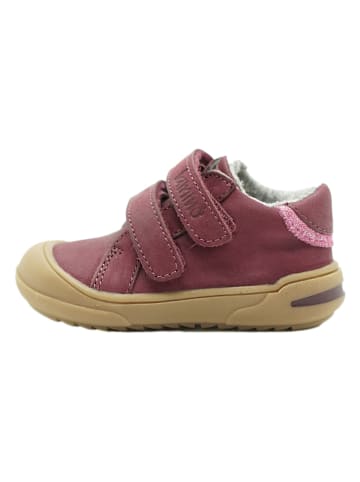 lamino Leren sneakers rood