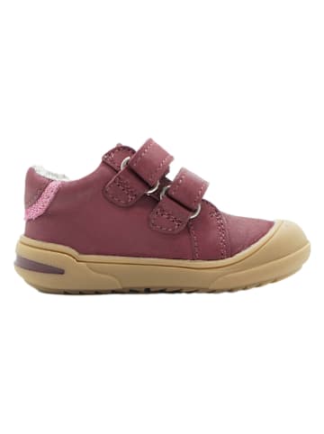 lamino Leren sneakers rood