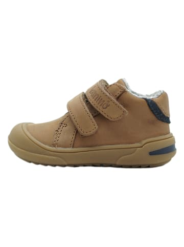 lamino Leren sneakers lichtbruin