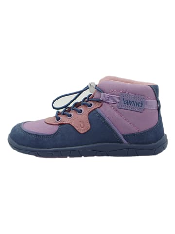 lamino Leder-Barfußschuhe in Rosa/ Blau