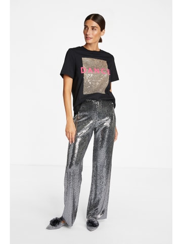 Rich & Royal Hose in Silber/ Schwarz
