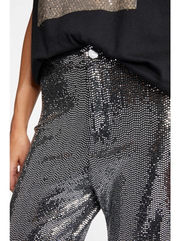 Rich & Royal Hose in Silber/ Schwarz