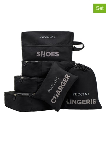 Puccini 6er-Set: Reiseorganizer in Schwarz
