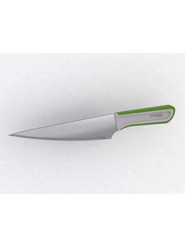Steel-Function Kochmesser in Hellgrau/ Grün - (L)33 cm
