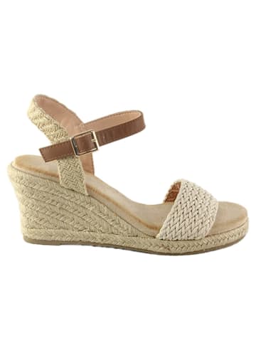Bellucci Sleehaksandalen wit/bruin