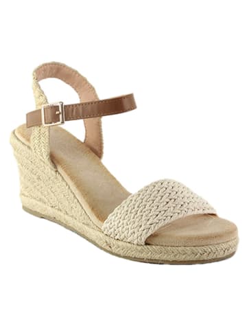 Bellucci Sleehaksandalen wit/bruin
