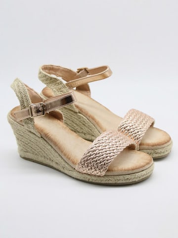 Bellucci Sleehaksandalen lichtroze/goudkleurig