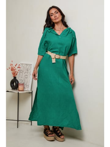 Le Monde du Lin Linnen jurk groen