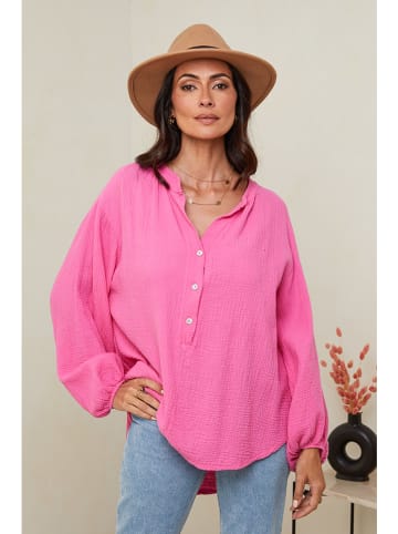 Le Monde du Lin Bluse in Pink