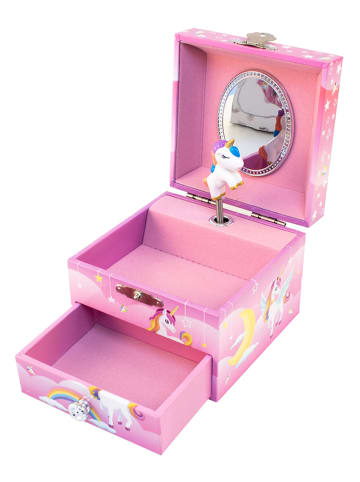Magni Sieradenkistje met muziek roze/meerkleurig - (B)14,8 x (H)8,5 x (D)10,6 cm