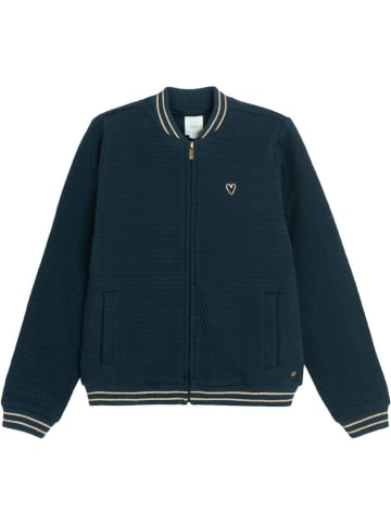 COOL CLUB Sweatjacke in Dunkelblau/ Gold