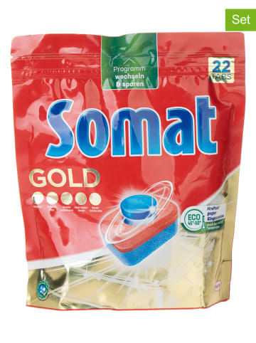 somat 7er-Set: Spülmaschinentabs "Gold", je 22 Tabs