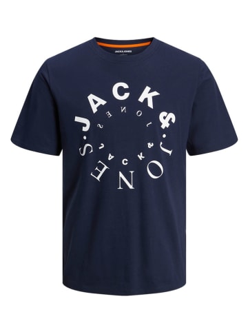 JACK & JONES Junior Shirt "Warrior" in Dunkelblau/ WeiÃŸ