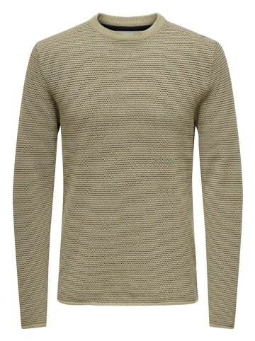 ONLY & SONS Sweter w kolorze beżowym