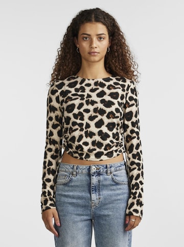 Pieces Longsleeve in Beige/ Braun