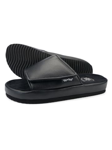 Flip Flop Pantoletten "Velcro" in Schwarz
