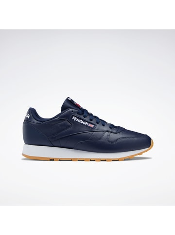 Reebok Skórzane sneakersy "Classic" w kolorze granatowym