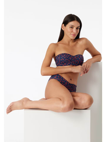 Schiesser Biustonosz bikini w kolorze granatowo-czerwonym