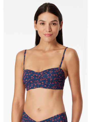 Schiesser Biustonosz bikini w kolorze granatowo-czerwonym