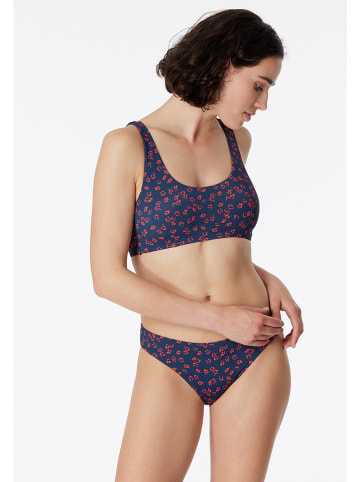 Schiesser Biustonosz bikini w kolorze granatowo-czerwonym