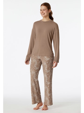 Schiesser Pyjama in Hellbraun