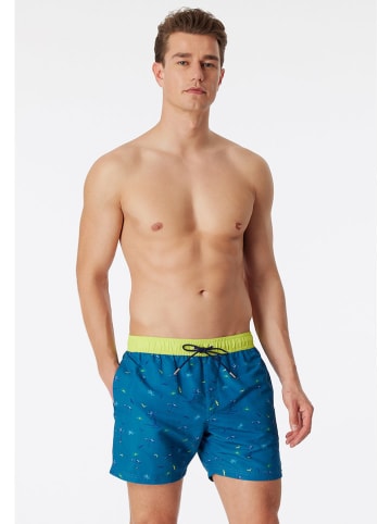 Schiesser Zwemshort blauw/groen