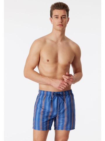Schiesser Zwemshort blauw/grijs